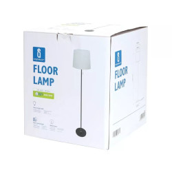 Lampa stojąca 150 cm biały z abażurem i oprawką E27 max 60W