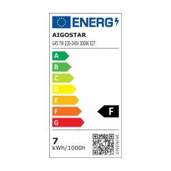 Żarówka LED E27 7W 3000K 620lm biały plastik do użytku w pomieszczeniach