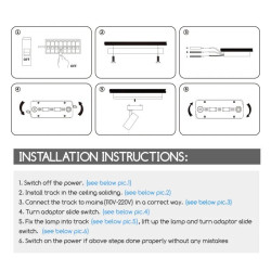 Reflektor LED 10W 6500K 800lm do systemu szynowego dwuprzewodowego biały