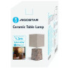 Lampka stołowa ceramiczna z abażurem z juty E14 do 40W