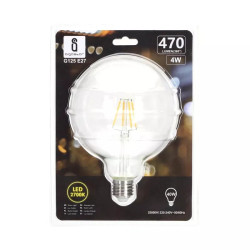 Żarówka LED 4W E27 G125 filament 2700K ciepłe światło 470lm szklana