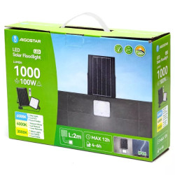 Naświetlacz LED solarny 100W z regulacją barwy i 2m kablem