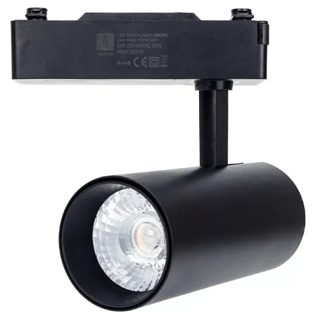 Reflektor LED 24W 2700lm 4000K czarny do szyn dwuprzewodowych