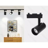 Reflektor LED 24W 2700lm 4000K czarny do szyn dwuprzewodowych