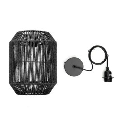 Lampa wisząca czarna ażurowa z trzonkiem E27 60W do wnętrz