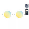 Plafony podtynkowe LED 15W 1430lm CCT Wi-Fi 2 sztuki białe