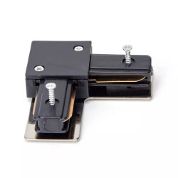 Łącznik L do szyn dwuprzewodowych czarny 71x35x17 mm z aluminium