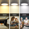 Panel natynkowy LED 16W ciepła barwa 3000K 1648lm biały