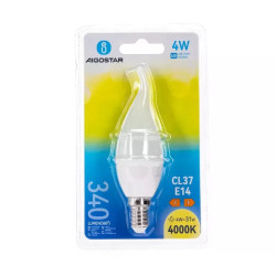 Żarówka LED E14 4W 4000K barwa neutralna 340lm plastikowa biała