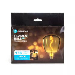 Żarówka LED Filament E27 4W 1800K R140 popielata szklana