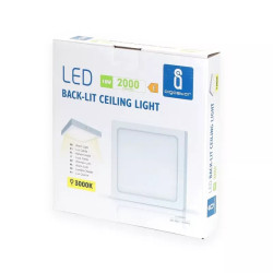 Panel LED natynkowy kwadratowy 18W 3000K 2000lm biały IP20