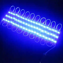 Moduł LED z trzema niebieskimi diodami SMD5730 na białej płytce