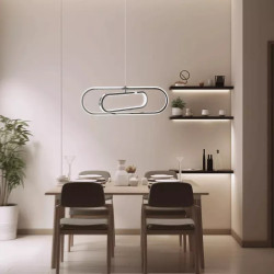 Lampa wisząca LED 35W zimna barwa 6500K chromowana do wnętrz