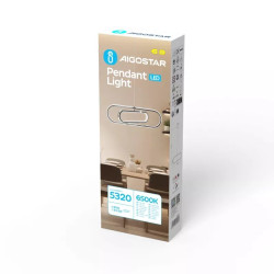 Lampa wisząca LED 35W zimna barwa 6500K chromowana do wnętrz