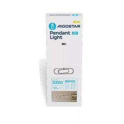 Lampa wisząca LED 35W zimna barwa 6500K chromowana do wnętrz