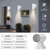 Kinkiet ścienny LED biały GU10 IP65 aluminiowy do montażu ściennego