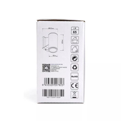 Kinkiet ścienny LED biały GU10 IP65 aluminiowy do montażu ściennego