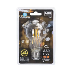 Żarówka LED 6W E27 2700K 600lm ściemnialna transparentna szklana