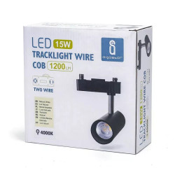 Reflektor LED szynowy 15W 4000K 1700lm czarny do wnętrz