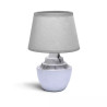 Lampa stołowa ceramiczna E14 do 40W, szaro-biała, 1 sztuka