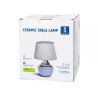 Lampa stołowa ceramiczna E14 do 40W, szaro-biała, 1 sztuka