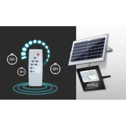 Naświetlacz solarny LED 100W 6500K z panelem polikrystalicznym i pilotem