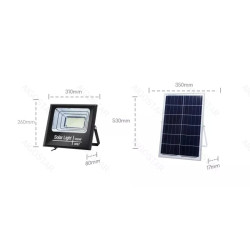 Naświetlacz solarny LED 100W 6500K z panelem polikrystalicznym i pilotem