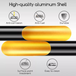 Kinkiet ścienny aluminiowy 60W E27 czarny i złoty do wnętrz