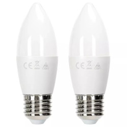 Żarówki LED świeczka C37 E27 11W 3000K 2 sztuki białe