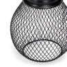 Kinkiet ścienny metalowy czarny E27 40W 165x120x250 mm z przewodem 35 cm