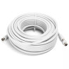 Kabel telewizyjny RG6U męsko-męski 20 m biały z akcesoriami