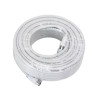 Kabel telewizyjny RG6U męsko-męski 20 m biały z akcesoriami