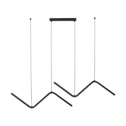 Lampa wisząca LED 23W 6500K matowy czarny metal silikon 1m przewód