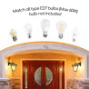 Lampa ścienna czarna z kloszem i trzonkiem E27, maks. 60W, IP44