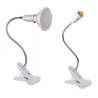 Lampa LED do uprawy roślin 20W z białym klipsem i elastycznym ramieniem