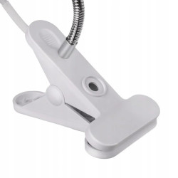 Lampa LED do uprawy roślin 20W z białym klipsem i elastycznym ramieniem
