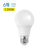 Żarówka LED E27 6W 3000K 510lm biała plastikowa do wnętrz