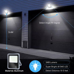 Halogen solarny LED 300W 6500K zimne światło z panelem monokrystalicznym