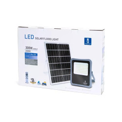 Halogen solarny LED 300W 6500K zimne światło z panelem monokrystalicznym