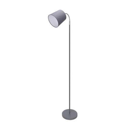 Lampa podłogowa E14, maks. 40W, szara, regulowana, 1685 mm wysokości