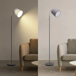 Lampa podłogowa E14, maks. 40W, szara, regulowana, 1685 mm wysokości