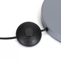 Lampa podłogowa E14, maks. 40W, szara, regulowana, 1685 mm wysokości