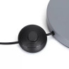 Lampa podłogowa E14, maks. 40W, szara, regulowana, 1685 mm wysokości