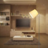 Lampa podłogowa E14, maks. 40W, szara, regulowana, 1685 mm wysokości