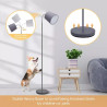Lampa podłogowa E14, maks. 40W, szara, regulowana, 1685 mm wysokości