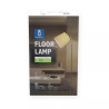 Lampa podłogowa E14, maks. 40W, szara, regulowana, 1685 mm wysokości
