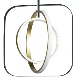 Lampa wisząca LED 30W 2700K czarno-złota do wnętrz