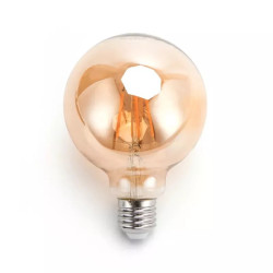 Żarówka LED Filament G95 E27 4W bursztynowe szkło ciepłe światło