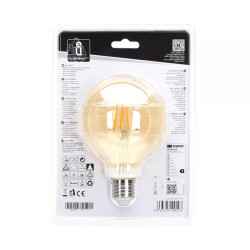 Żarówka LED Filament G95 E27 4W bursztynowe szkło ciepłe światło